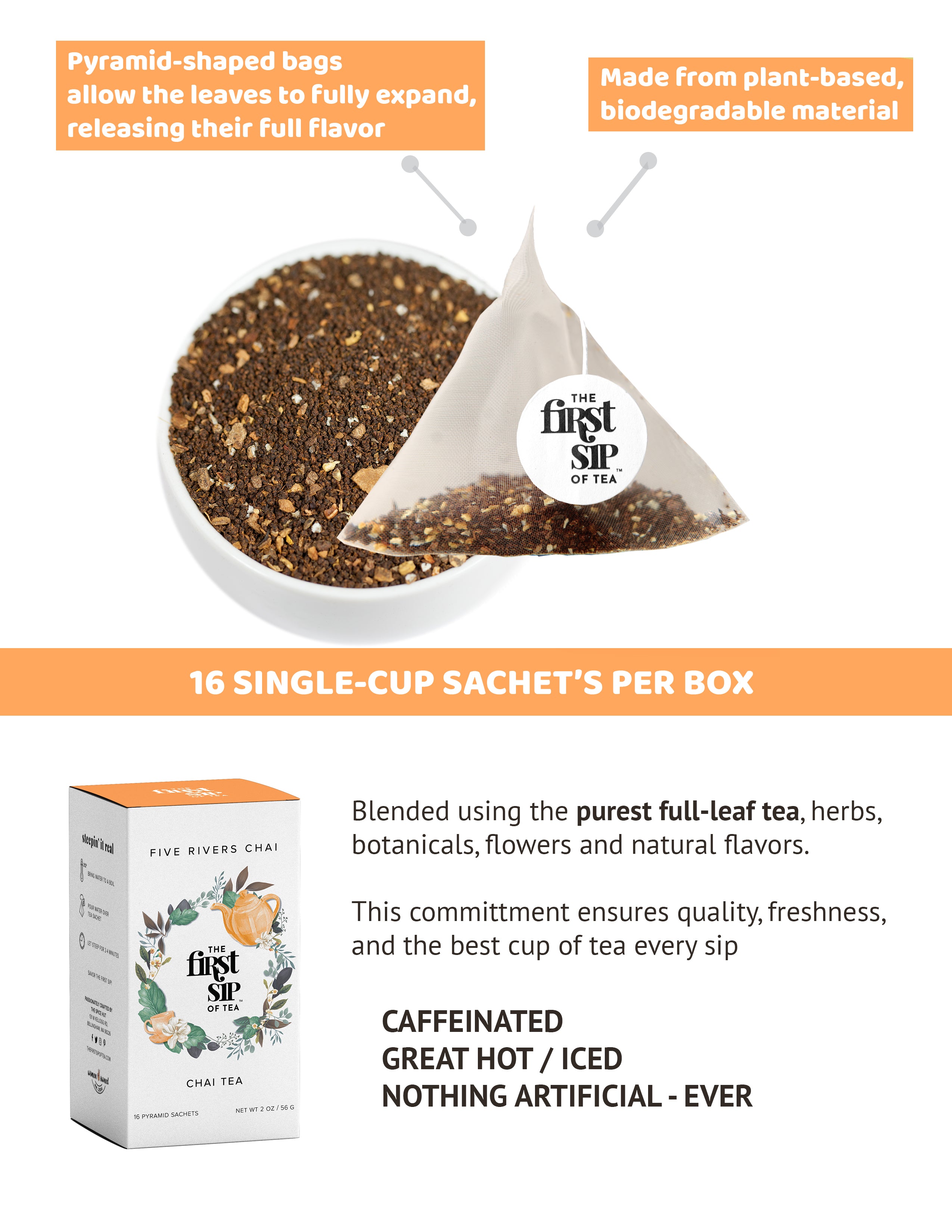 Five Rivers Chai Tea | Tea Bags | Fun Tea Flavors | Rich | – The First ...